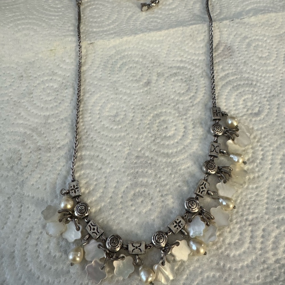 Elegant Brighton Silver and Pearl Necklace